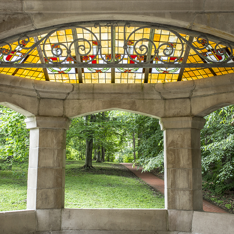 Indiana University - stock photo of Dunn Woods Gazebo